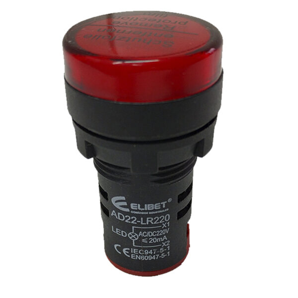 Luz Piloto Ojo De Buey Rojo Led Se Alizador V Mm Elibet Gigawatt