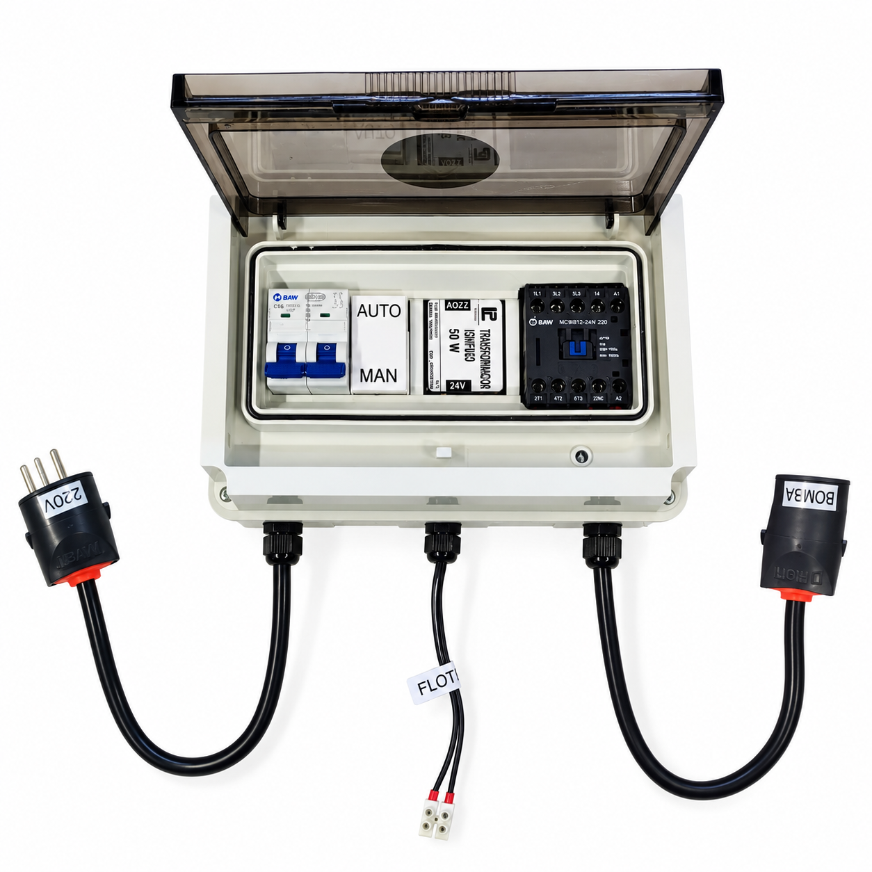 Tablero Bomba Agua Monofásica Plug & Play hasta 1.5HP