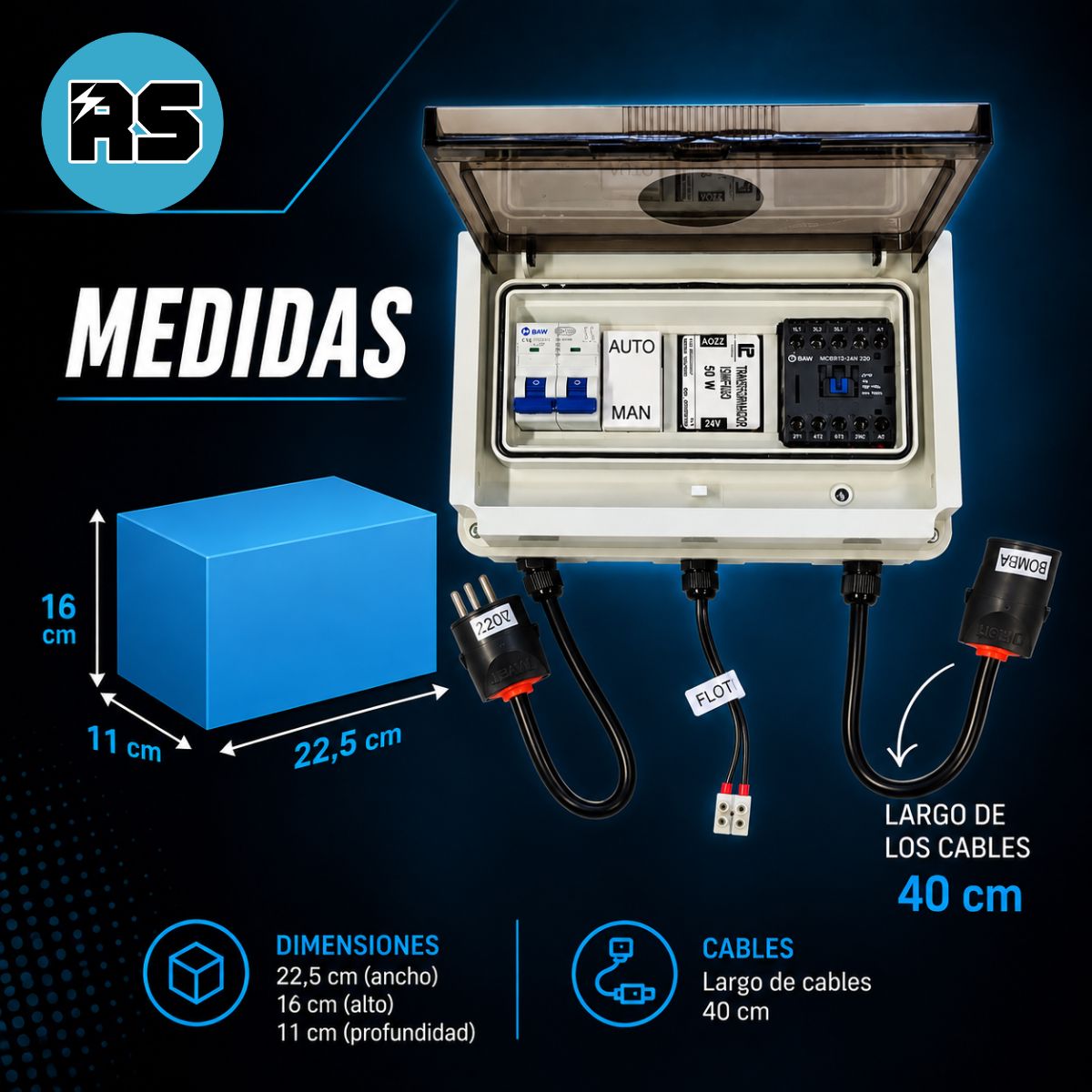 Tablero Bomba Agua Monofásica Plug & Play hasta 1.5HP - Imagen 5