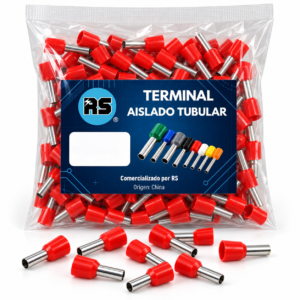 Terminal Tif Tubular 1mm2 x 8mm de largo Aislado x100