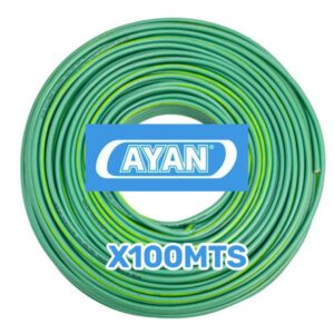 Cable Unipolar 2.5mm Verde/Amarillo x 100mts - Ayan Cables