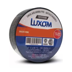 Cinta Aisladora x20m Negra Luxom