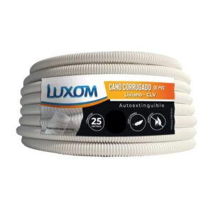 Caño Corrugado Plastico 1" Liviano Luxom x25m