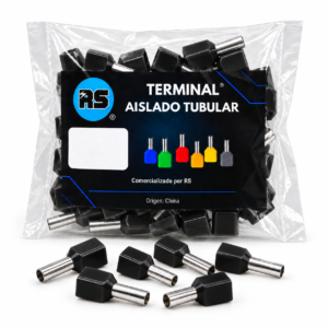 Terminal Tif Tubular Doble 1.5mm2 10mm Aislado x100