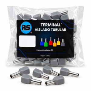 Terminal Tif Tubular Doble 2.5mm2 10mm Aislado x100