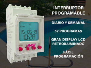Tablero Piscina c/Interruptor Horario Backlight + Diferencial - Image 3