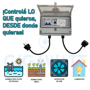 Tablero Wifi Pileta 2 Bombas Independientes Filtrado Automatico Comando dsd Celular - Image 2