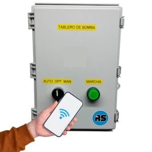 Tablero Exterior WIFI Bomba Monofásica Piscina Riego Termica + Diferencial