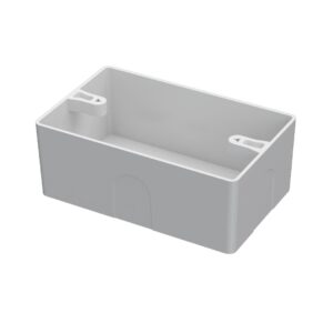 Caja Plastica Aplicar 10x5 p/Bastidor c/Fondo S/Marco Marfil