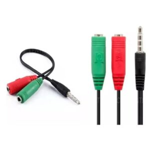 Cable Adaptador Mini Plug 3.5mm Macho A 2 Mini Plug Hembras - Image 2