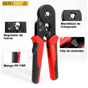 Pinza Crimpeadora Terminales Tif Puntera Hueca + 400 Terminales - Image 3