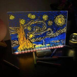 Pizarra Magica De Acrilico Luminosa Brillante 15x15cm - Image 3