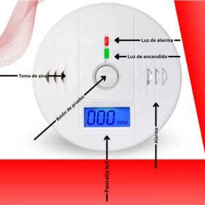 Detector Monóxido De Carbono Alarma Autónomo Digital A Pilas - Image 3