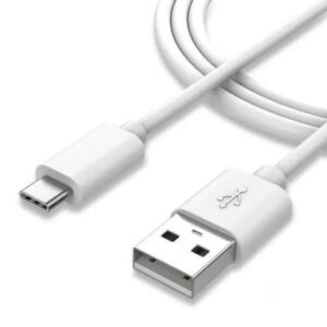 Cable USB Tipo "C" 6A Blanco Carga de Celulares y otros Dispositivos