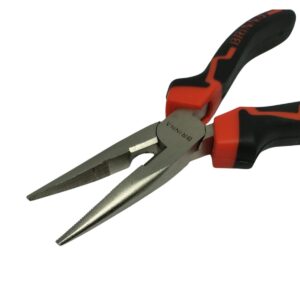 Pinza De Punta Plana 6" Profesional Niquelada Brinna Crv - Image 3