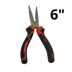 Pinza De Punta Plana 6" Profesional Niquelada Brinna Crv - Image 2