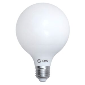 Lampara Led Globo 15w Luz Calida E27 15.000hs Diam 95mm Baw Blanco Cálido