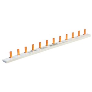 Puente Peine Unipolar Termica 12 Polos 63A 22cm Blanco