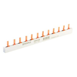 Puente Peine Bipolar Termica 12 Polos 63A 22cm Blanco