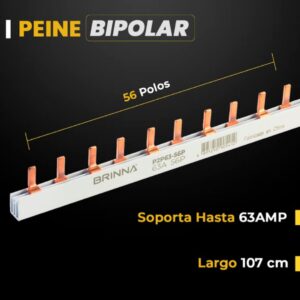 Puente Peine Bipolar Termica 56 Polos 63A 1m Blanco - Image 2