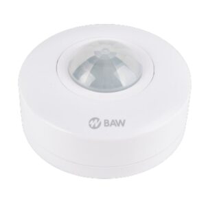 Detector Sensor Movimiento 360° Redondo Techo Aplicar Baw Blanco