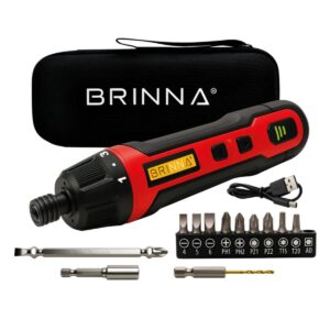 Destornillador Eléctrico Brinna Batería Estuche Negro 3.6v Negro