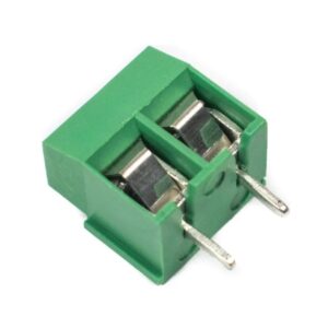 Bornera PCB 2 Polos Paso 5 mm – Terminal a Tornillo - Color Verde