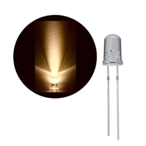 LED Blanco Cálido Alta Luminosidad 5 mm – Uso Electrónico