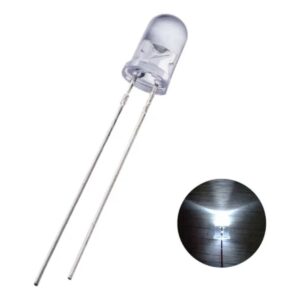 LED Blanco Frío Alta Luminosidad 5 mm – Uso Electrónico