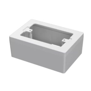 Caja Plastica Aplicar 10x5 p/Bastidor c/Fondo c/Marco Marfil