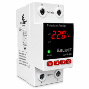 Protector Alta y Baja Tensión Regulable con Voltímetro Digital