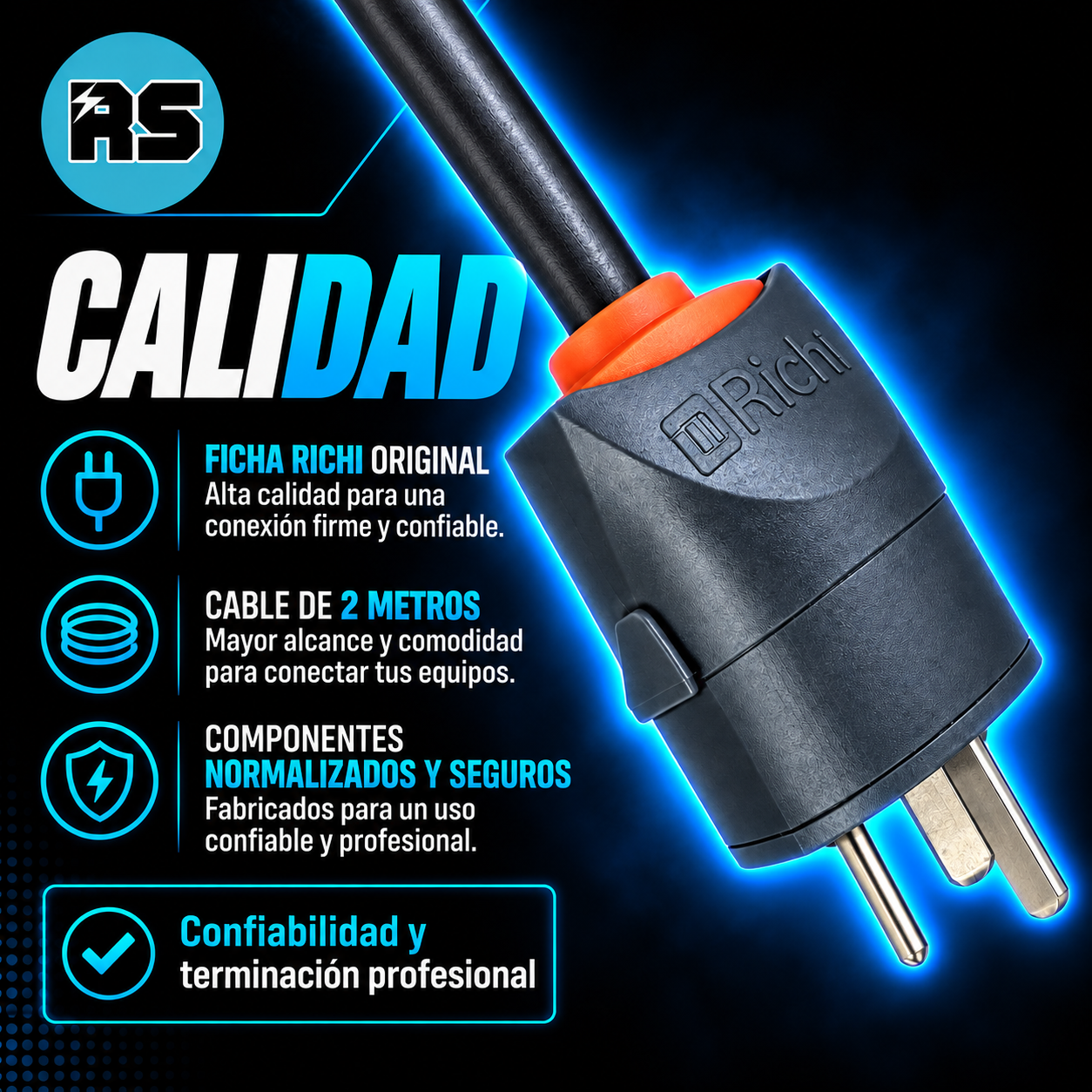 Tablero Eléctrico Obra Portátil 2 Tomas Térmica Diferencial - Imagen 4